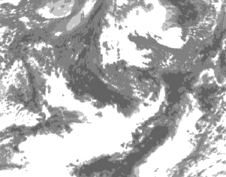 GDPS total cloud 174 hour forecast chart for Canada based on 2026/09/24 0000Z data