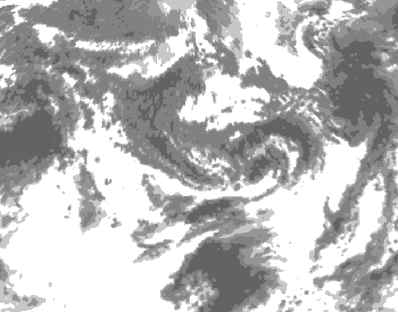 GDPS total cloud 210 hour forecast chart for Canada based on 2026/09/24 0000Z data