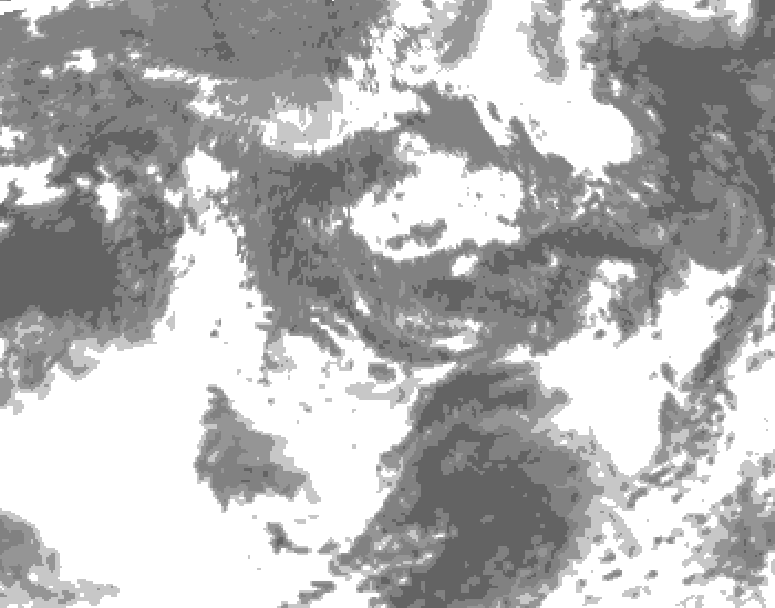 GDPS total cloud 222 hour forecast chart for Canada based on 2026/09/24 0000Z data