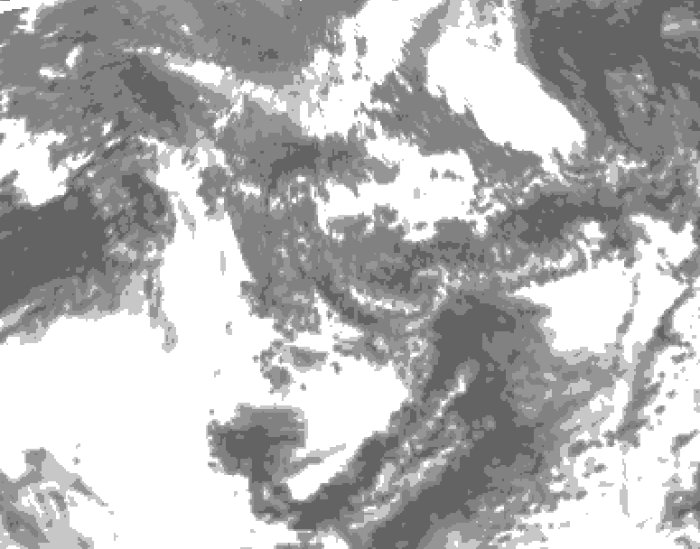 GDPS total cloud 234 hour forecast chart for Canada based on 2026/09/24 0000Z data