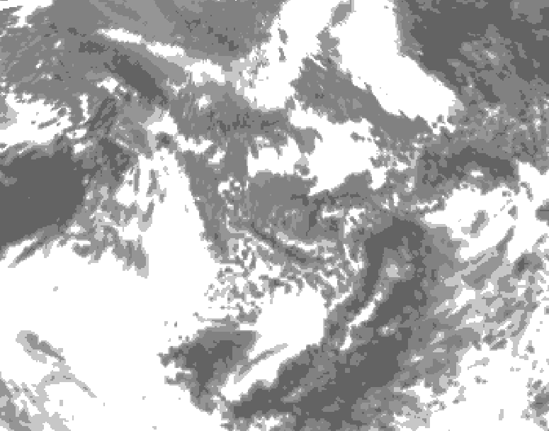 GDPS total cloud 240 hour forecast chart for Canada based on 2026/09/24 0000Z data