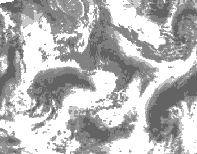 GDPS total cloud 036 hour forecast chart for Canada based on 2026/09/24 1200Z data