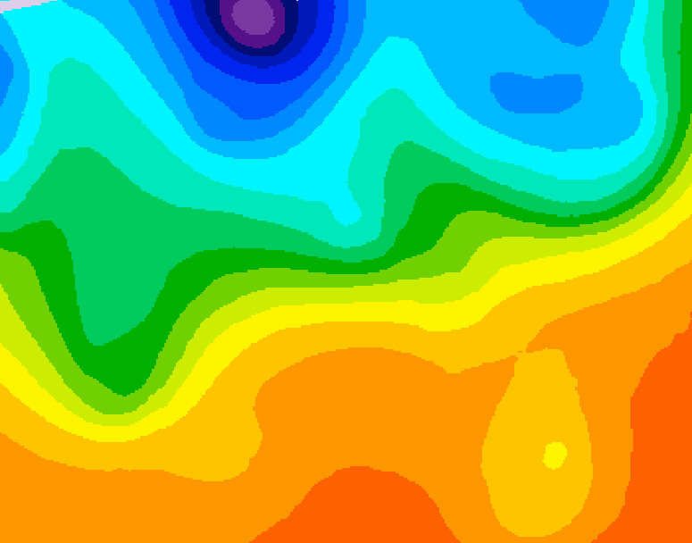 GDPS 500 millibar geopotential height 006 hour forecast chart for Canada based on 2026/09/25 1200Z data