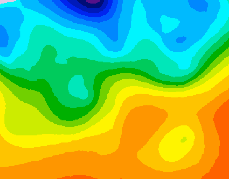 GDPS 500 millibar geopotential height 036 hour forecast chart for Canada based on 2026/09/25 1200Z data