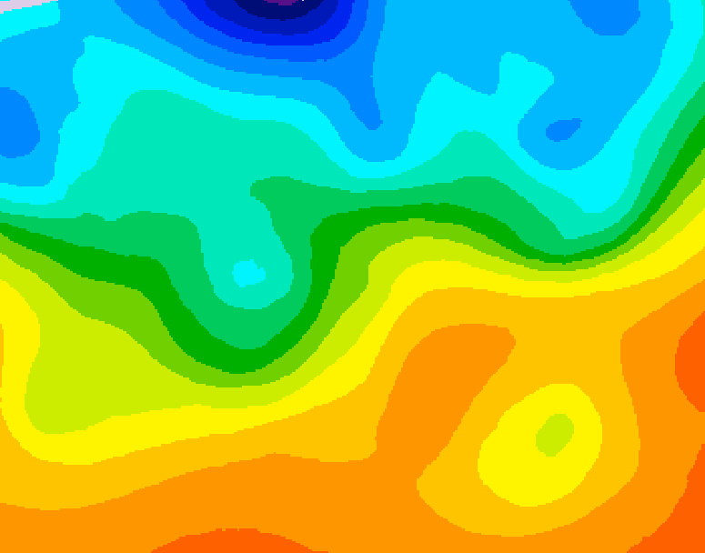 GDPS 500 millibar geopotential height 042 hour forecast chart for Canada based on 2026/09/25 1200Z data