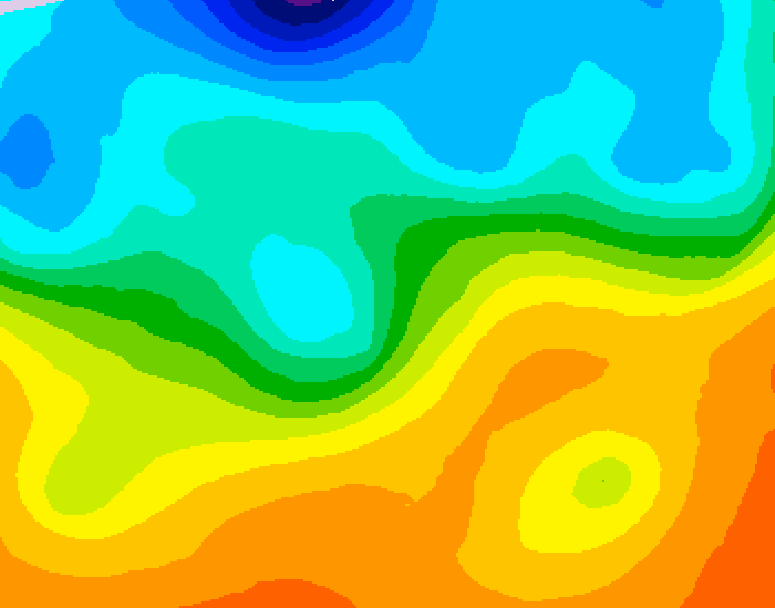 GDPS 500 millibar geopotential height 054 hour forecast chart for Canada based on 2026/09/25 1200Z data
