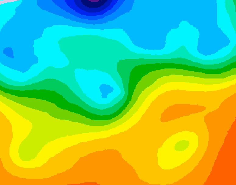 GDPS 500 millibar geopotential height 060 hour forecast chart for Canada based on 2026/09/25 1200Z data