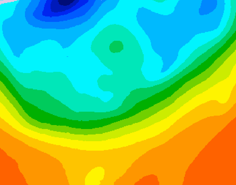 GDPS 500 millibar geopotential height 132 hour forecast chart for Canada based on 2026/09/25 1200Z data