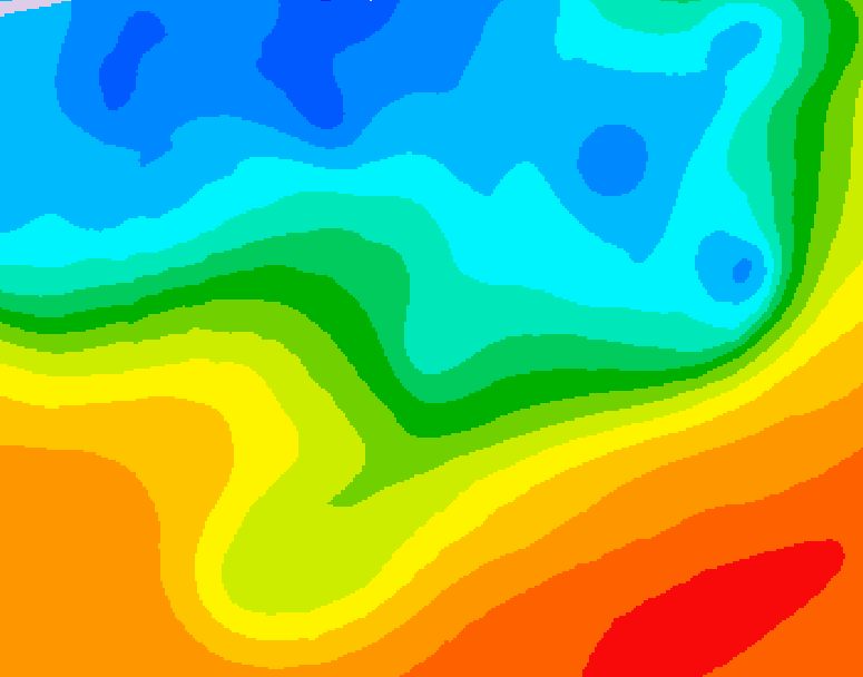 GDPS 500 millibar geopotential height 222 hour forecast chart for Canada based on 2026/09/25 1200Z data