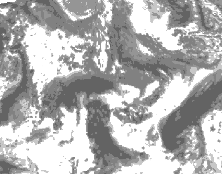 GDPS total cloud 036 hour forecast chart for Canada based on 2026/09/25 0000Z data