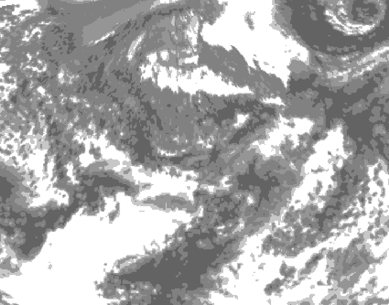 GDPS total cloud 132 hour forecast chart for Canada based on 2026/09/25 0000Z data