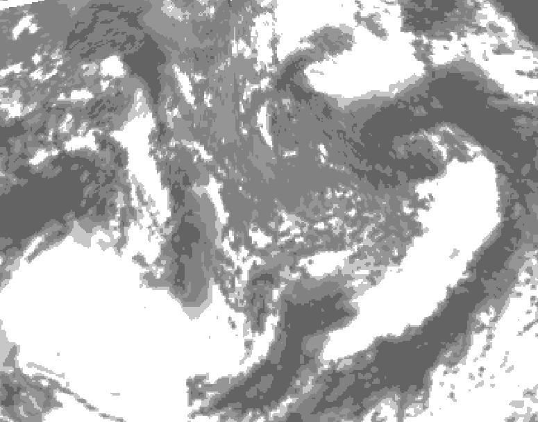 GDPS total cloud 234 hour forecast chart for Canada based on 2026/09/25 0000Z data