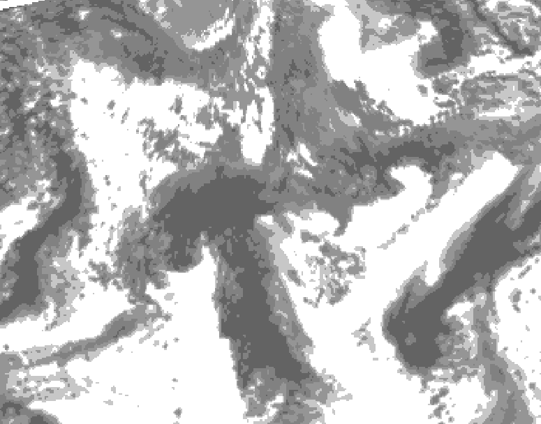 GDPS total cloud 030 hour forecast chart for Canada based on 2026/09/25 1200Z data