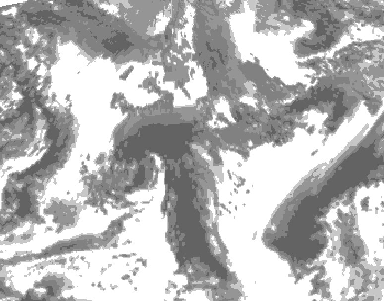 GDPS total cloud 036 hour forecast chart for Canada based on 2026/09/25 1200Z data
