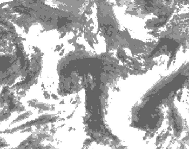 GDPS total cloud 042 hour forecast chart for Canada based on 2026/09/25 1200Z data
