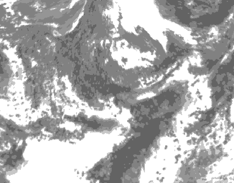 GDPS total cloud 132 hour forecast chart for Canada based on 2026/09/25 1200Z data