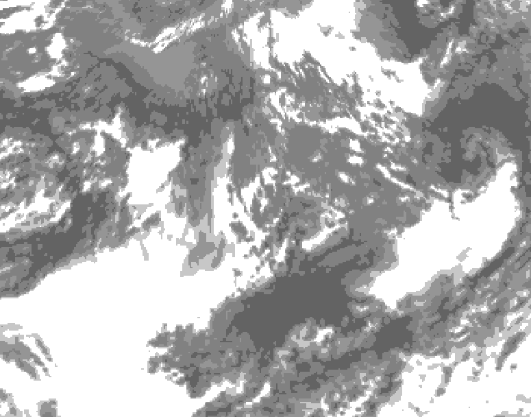 GDPS total cloud 228 hour forecast chart for Canada based on 2026/09/25 1200Z data