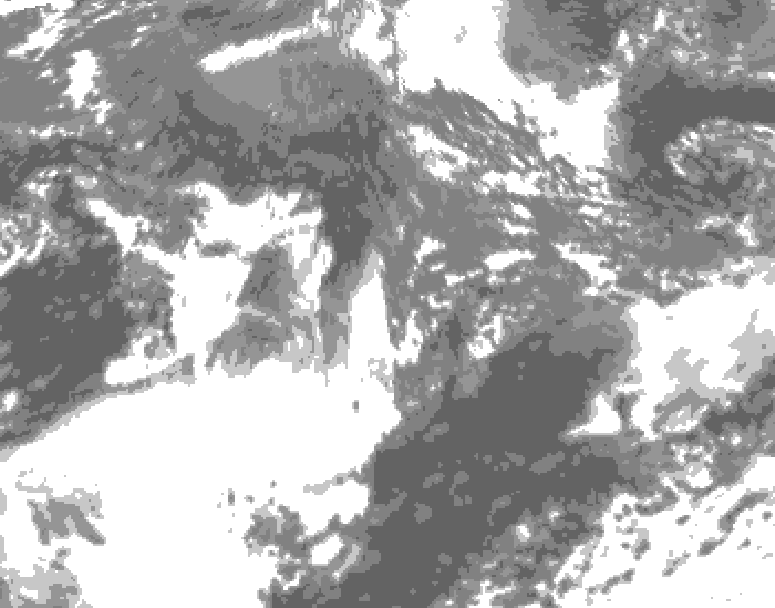 GDPS total cloud 240 hour forecast chart for Canada based on 2026/09/25 1200Z data