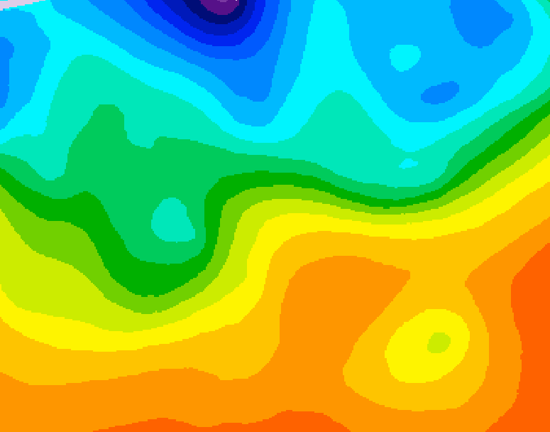 GDPS 500 millibar geopotential height 006 hour forecast chart for Canada based on 2026/09/26 1200Z data