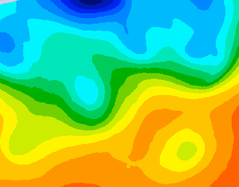 GDPS 500 millibar geopotential height 024 hour forecast chart for Canada based on 2026/09/26 1200Z data