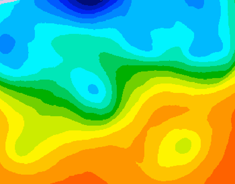 GDPS 500 millibar geopotential height 030 hour forecast chart for Canada based on 2026/09/26 1200Z data