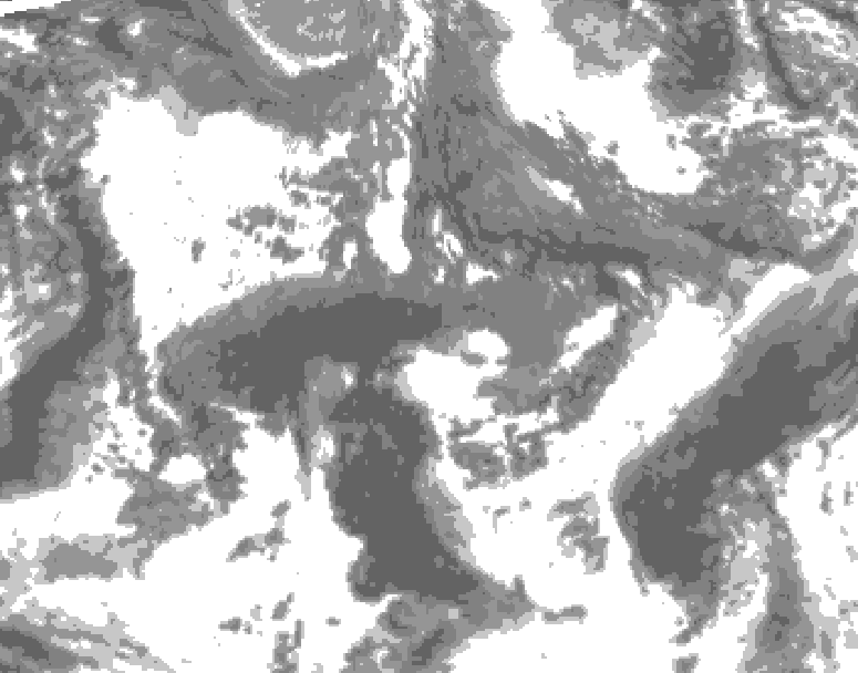 GDPS total cloud 012 hour forecast chart for Canada based on 2026/09/26 0000Z data