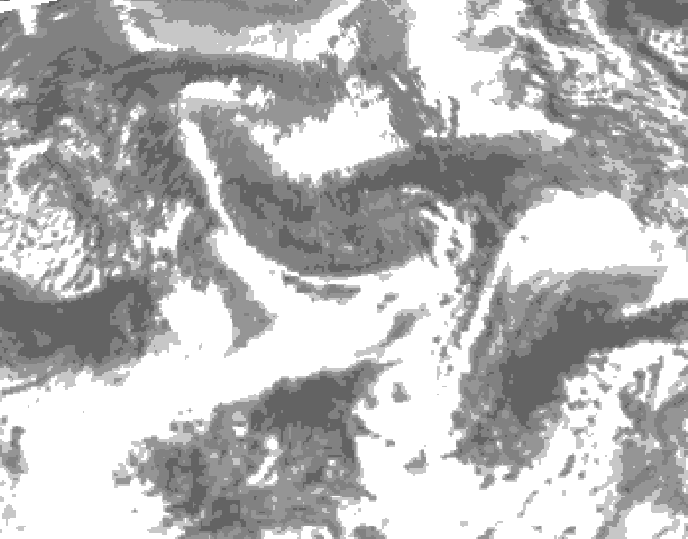 GDPS total cloud 072 hour forecast chart for Canada based on 2026/09/26 0000Z data
