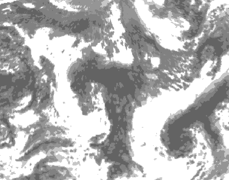 GDPS total cloud 024 hour forecast chart for Canada based on 2026/09/26 1200Z data