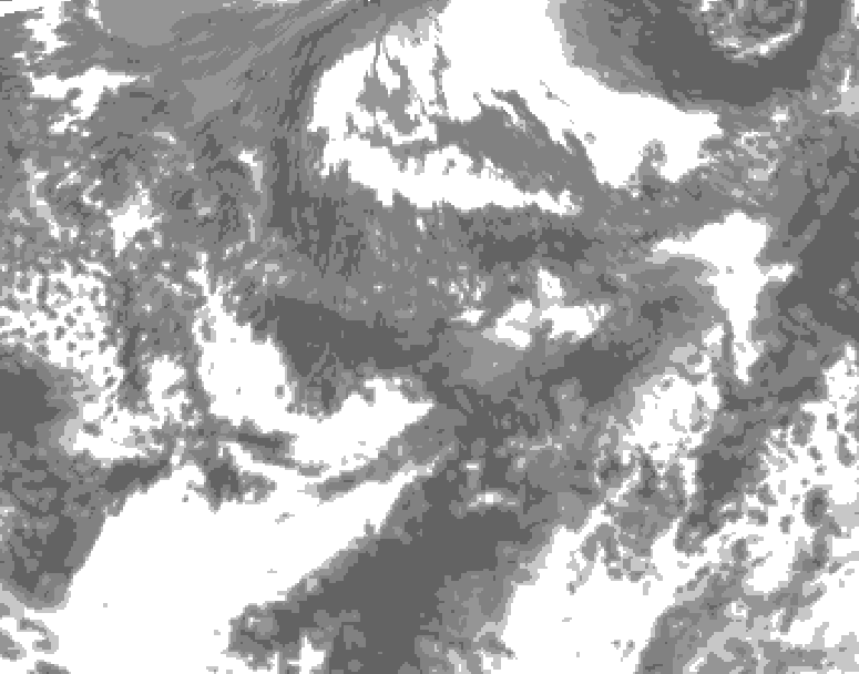 GDPS total cloud 096 hour forecast chart for Canada based on 2026/09/26 1200Z data