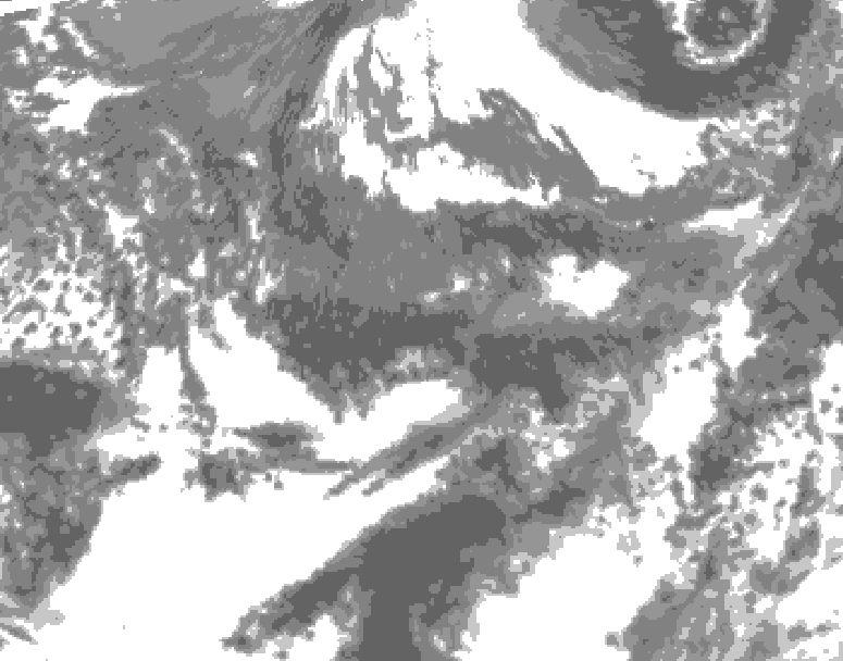 GDPS total cloud 102 hour forecast chart for Canada based on 2026/09/26 1200Z data