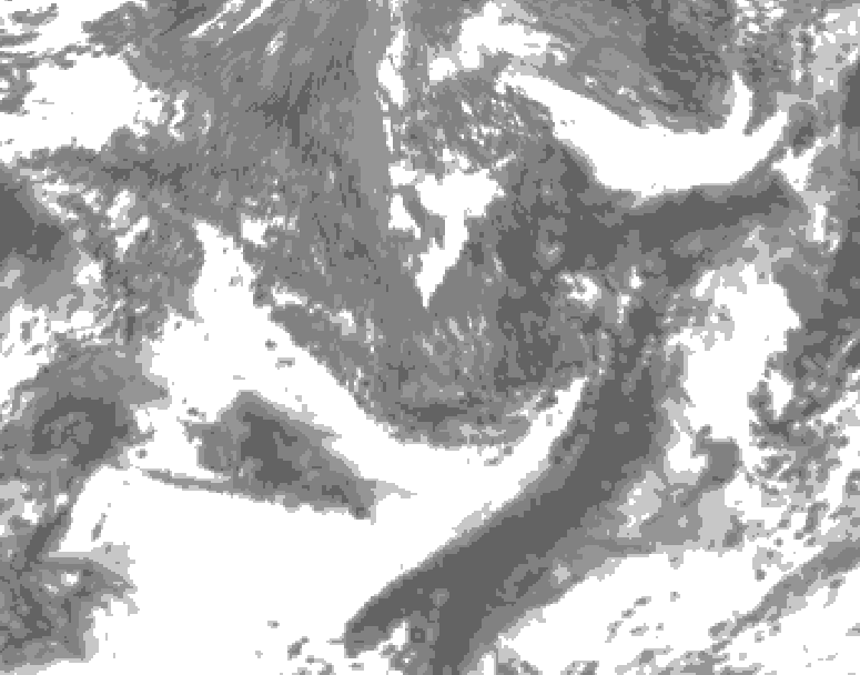 GDPS total cloud 132 hour forecast chart for Canada based on 2026/09/26 1200Z data