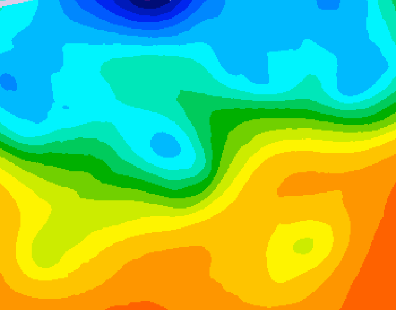 GDPS 500 millibar geopotential height 024 hour forecast chart for Canada based on 2026/09/27 0000Z data
