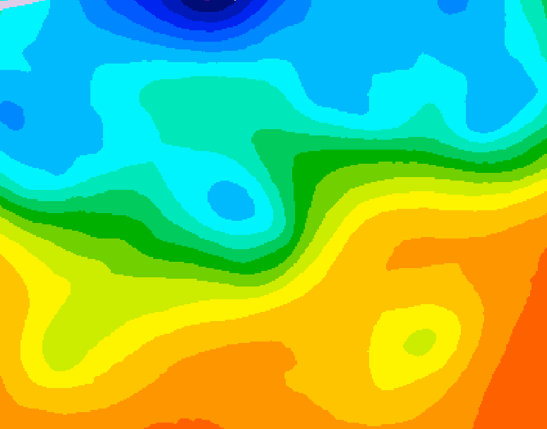 GDPS 500 millibar geopotential height 012 hour forecast chart for Canada based on 2026/09/27 1200Z data