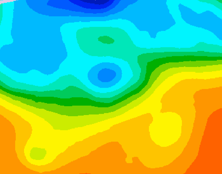 GDPS 500 millibar geopotential height 030 hour forecast chart for Canada based on 2026/09/27 1200Z data