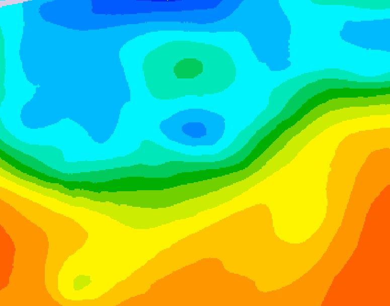 GDPS 500 millibar geopotential height 042 hour forecast chart for Canada based on 2026/09/27 1200Z data