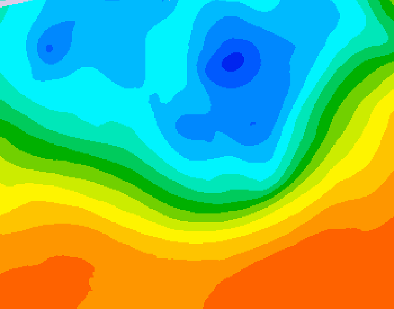 GDPS 500 millibar geopotential height 114 hour forecast chart for Canada based on 2026/09/27 1200Z data