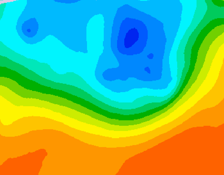 GDPS 500 millibar geopotential height 120 hour forecast chart for Canada based on 2026/09/27 1200Z data