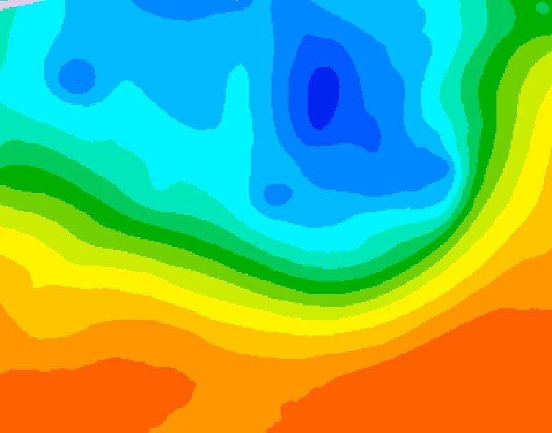GDPS 500 millibar geopotential height 126 hour forecast chart for Canada based on 2026/09/27 1200Z data