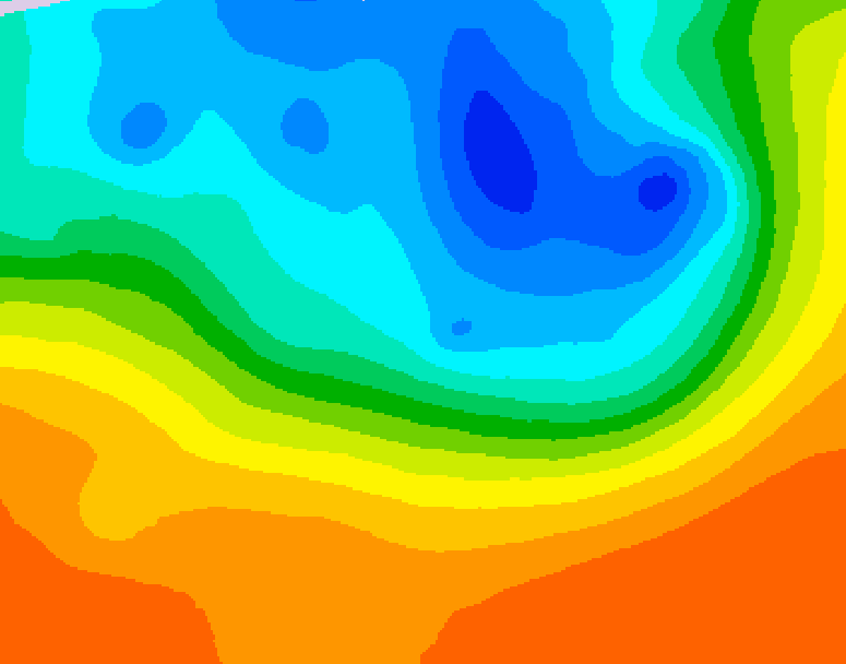 GDPS 500 millibar geopotential height 138 hour forecast chart for Canada based on 2026/09/27 1200Z data