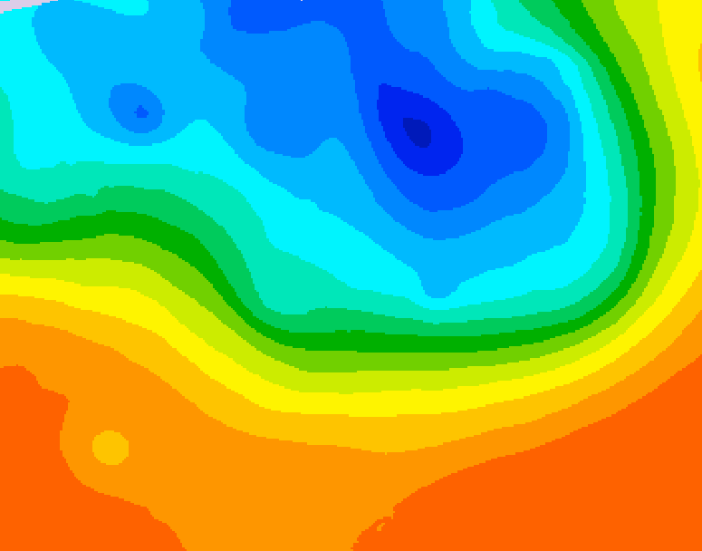 GDPS 500 millibar geopotential height 150 hour forecast chart for Canada based on 2026/09/27 1200Z data