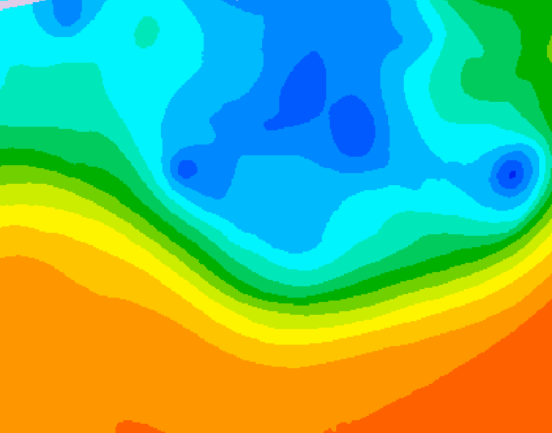 GDPS 500 millibar geopotential height 222 hour forecast chart for Canada based on 2026/09/27 1200Z data