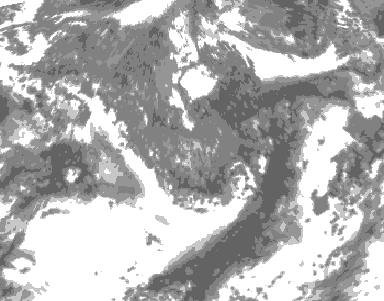 GDPS total cloud 120 hour forecast chart for Canada based on 2026/09/27 0000Z data