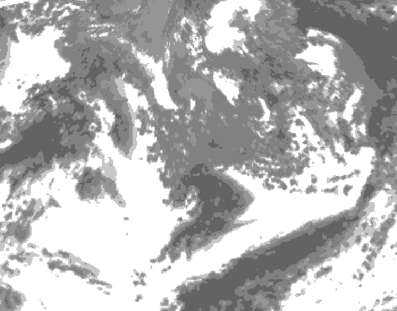 GDPS total cloud 168 hour forecast chart for Canada based on 2026/09/27 0000Z data