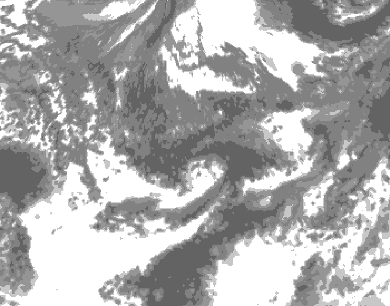 GDPS total cloud 078 hour forecast chart for Canada based on 2026/09/27 1200Z data