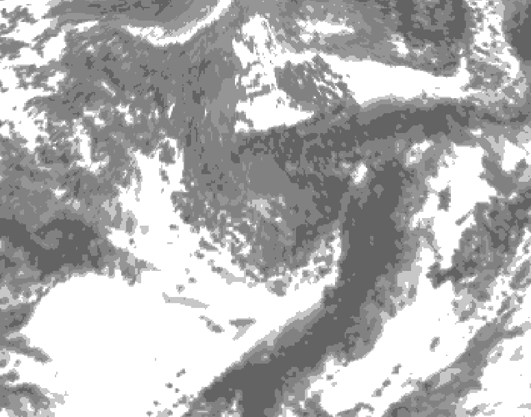 GDPS total cloud 108 hour forecast chart for Canada based on 2026/09/27 1200Z data