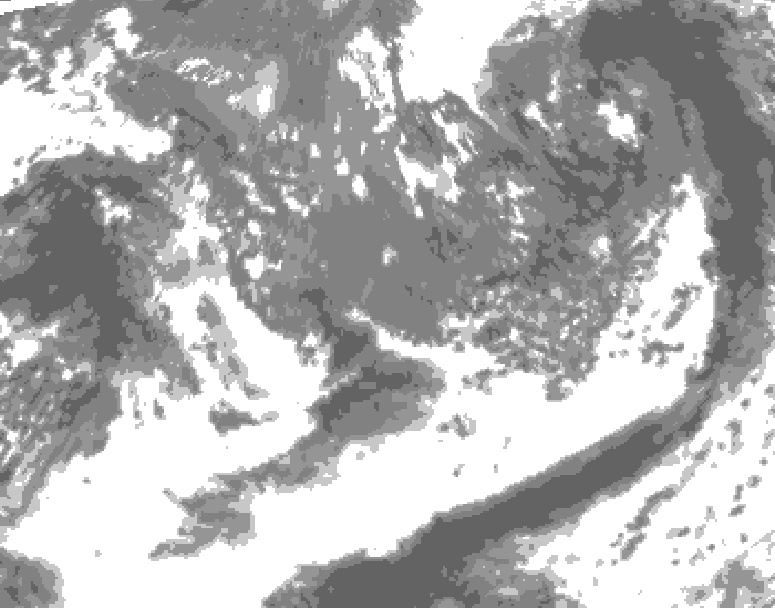 GDPS total cloud 150 hour forecast chart for Canada based on 2026/09/27 1200Z data