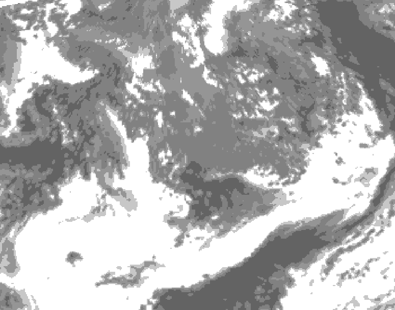 GDPS total cloud 162 hour forecast chart for Canada based on 2026/09/27 1200Z data