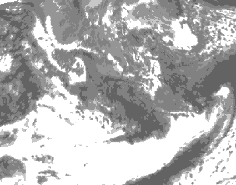 GDPS total cloud 210 hour forecast chart for Canada based on 2026/09/27 1200Z data