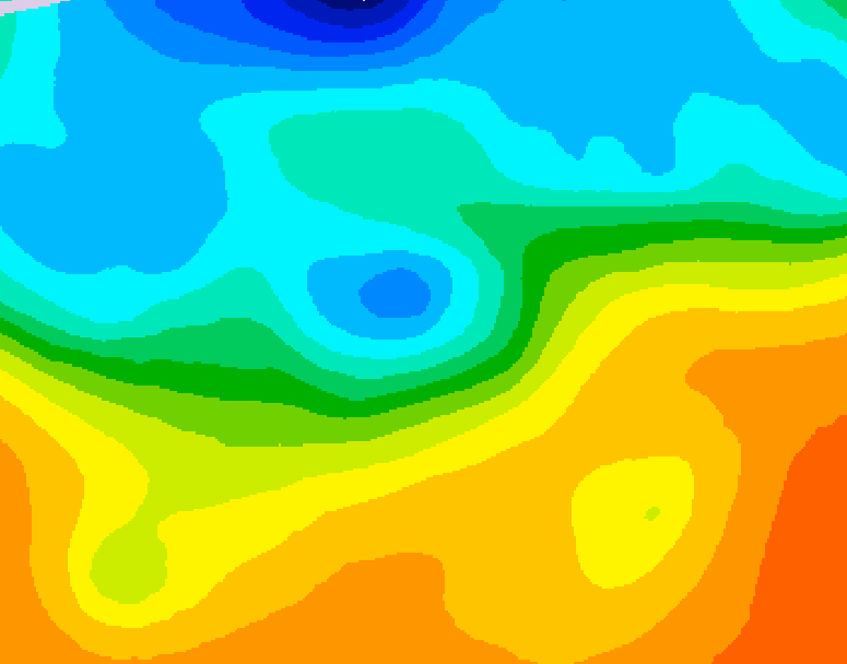 GDPS 500 millibar geopotential height 012 hour forecast chart for Canada based on 2026/09/28 0000Z data