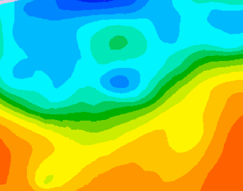 GDPS 500 millibar geopotential height 018 hour forecast chart for Canada based on 2026/09/28 1200Z data
